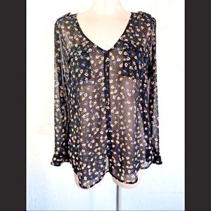 Candies Blouse Black with Floral